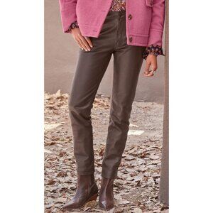 Bronwen Buttery Soft Leather Pants Chocolate Sundance 27, 29, 30, 31 32 $348 NWT